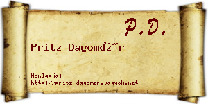 Pritz Dagomér névjegykártya